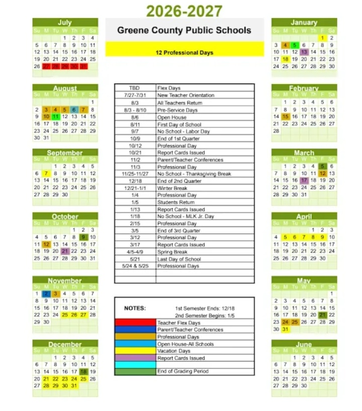 Greene County Alabama Schools Calendar
