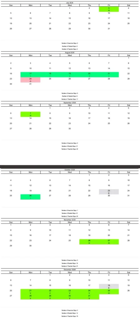 Sitka City and Borough Alaska School Calendar
