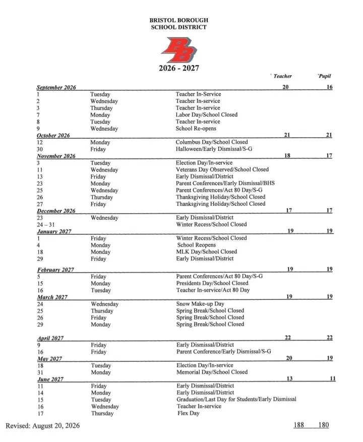 Bristol Bay Borough Alaska Schools Calendar