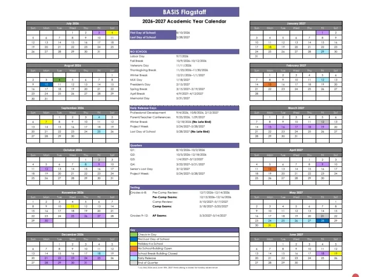 La Paz County Arizona Schools Calendar
