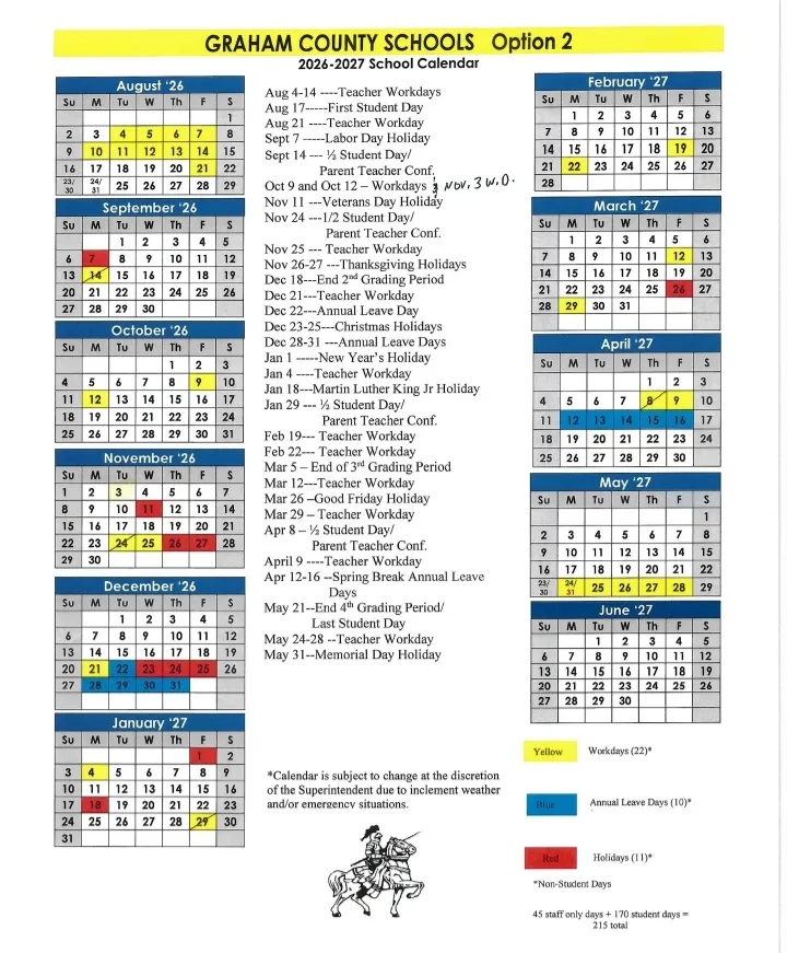 Graham County Arizona Schools Calendar