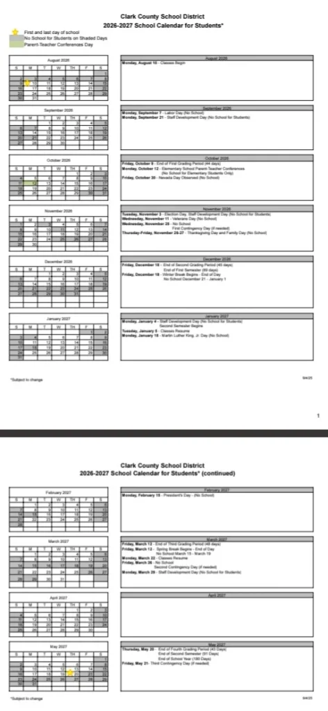 Clark County Arkansas Schools Calendar