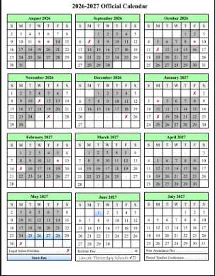 Adams County  Illinois Schools Calendar
