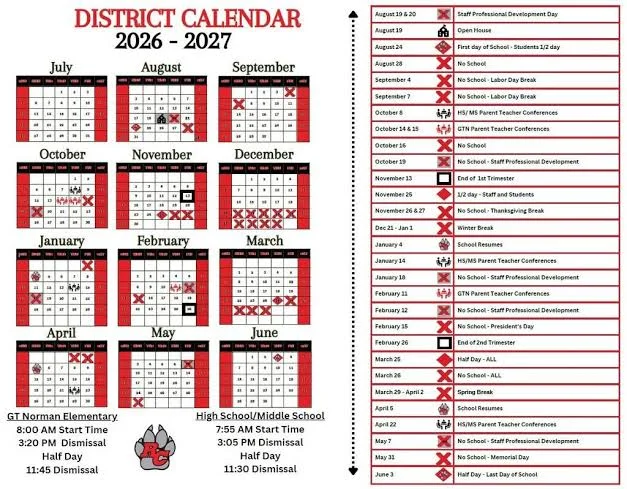 Amador County California Schools Calendar