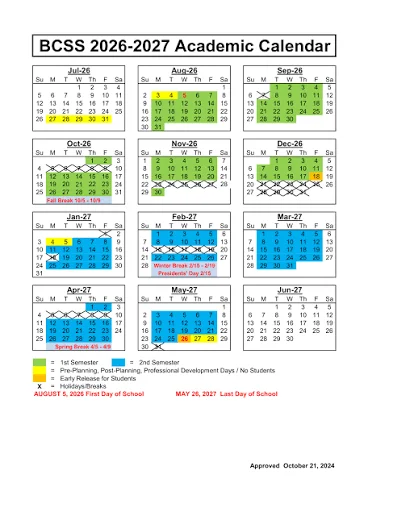 Baca County Colorado Schools Calendar