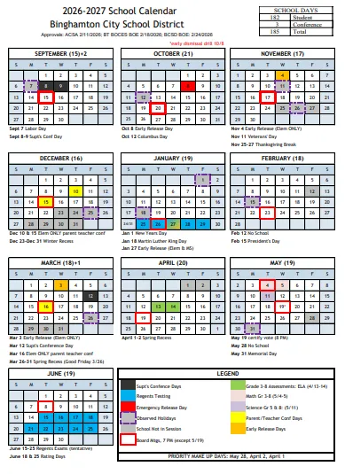 Bingham County Idaho Schools Calendar