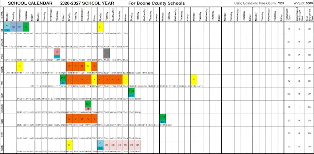 Boone County Illinois Schools Calendar