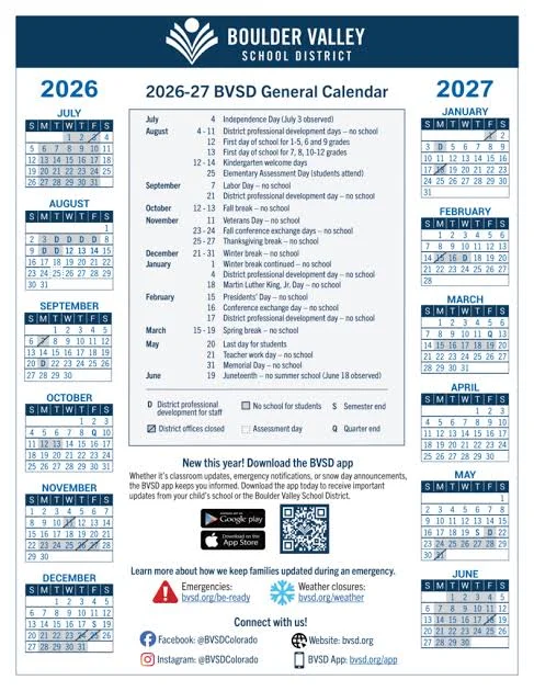 Boulder County Colorado Schools Calendar