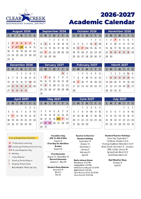 Clear Creek County Colarado Schools Calendar