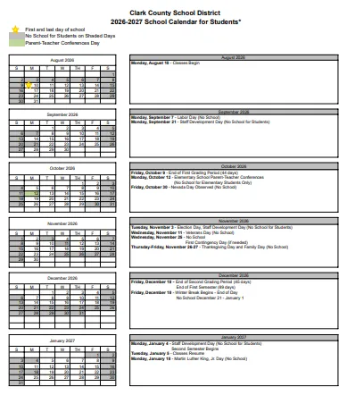 Clark County Illinois Schools Calendar