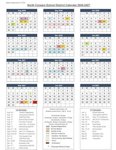 Conejos County Colorado Schools Calendar