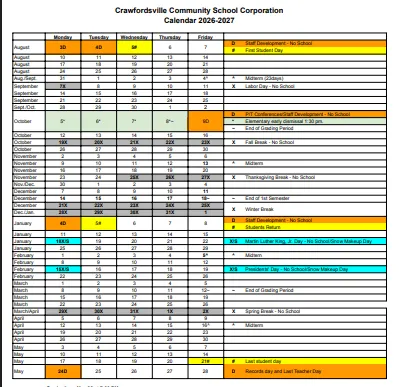 Crawford County Illinois Schools Calendar