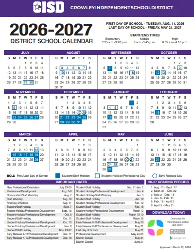Crowley County Colorado Schools Calendar