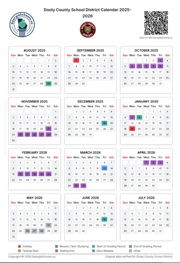 Dooly County Georgia Schools Calendar