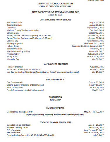 Edwards County Illinois Schools Calendar