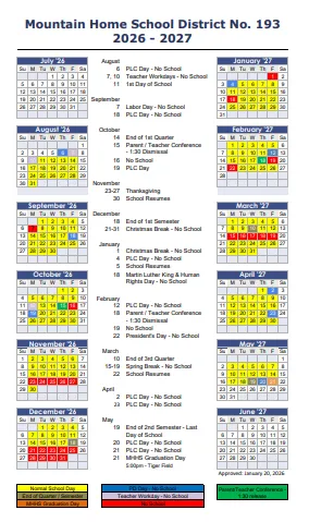 Elmore County Idaho Schools Calendar