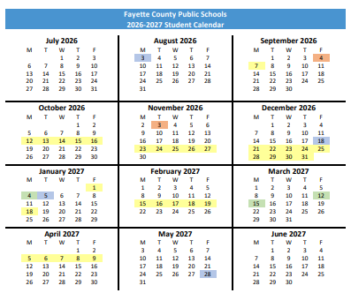Fayette County Illinois Schools Calendar