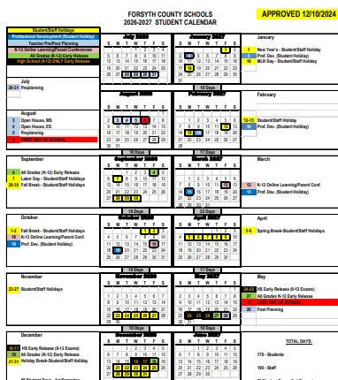 Forsyth County Georgia Schools Calendar