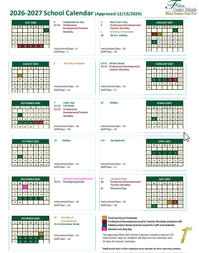 Fulton County Illinois Schools Calendar