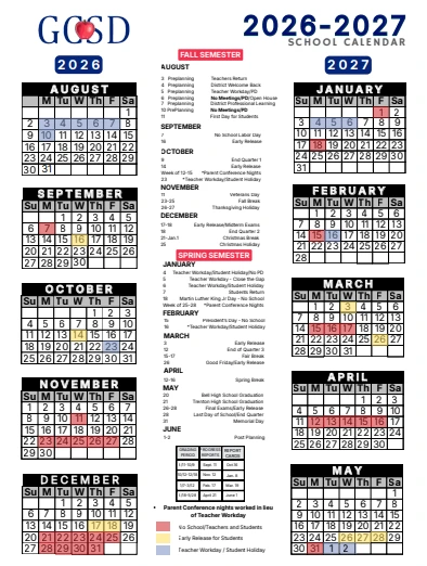 Gilchrist County  florida schools calendar