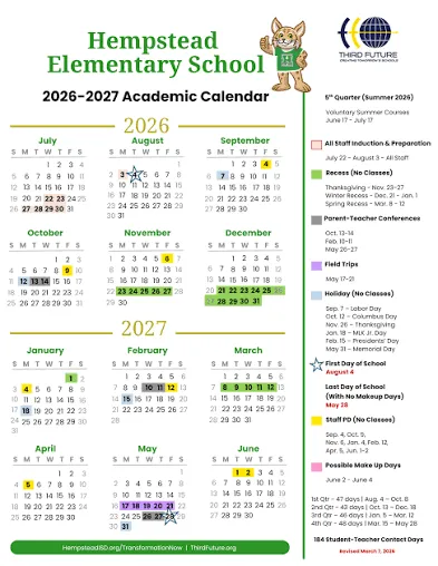 Hempstead County Arkansas Schools Calendar