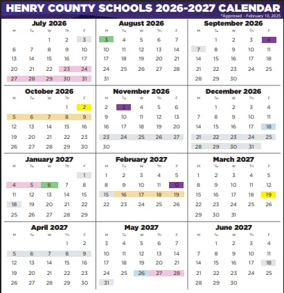Henry County Georgia Schools Calendar