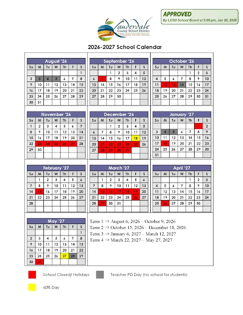 Lauderdale County Alabama Schools Calendar