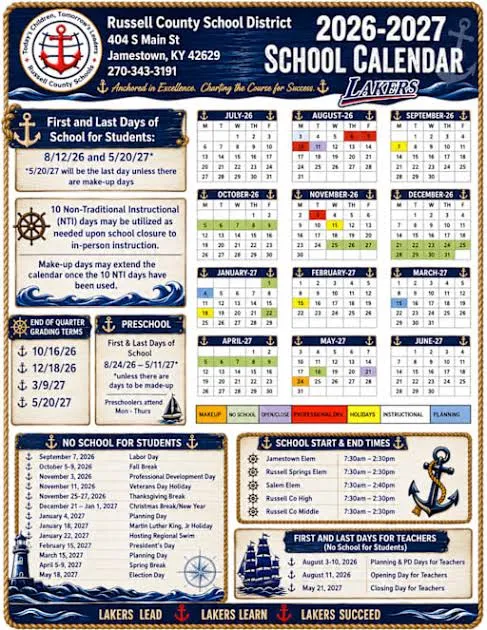 Russell County Alabama Schools Calendar