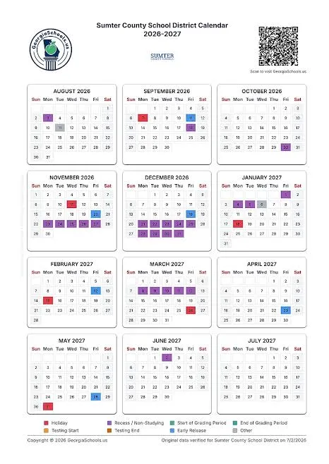 Sumter County Alabama Schools Calendar