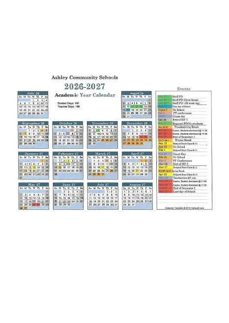 Ashley County Arkansas Schools Calendar