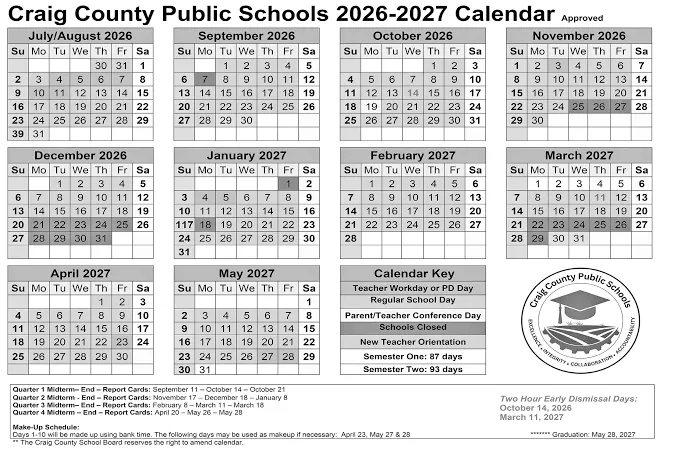 Craighead County Arkansas Schools Calendar