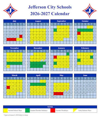 Jefferson County Arkansas Schools Calendar