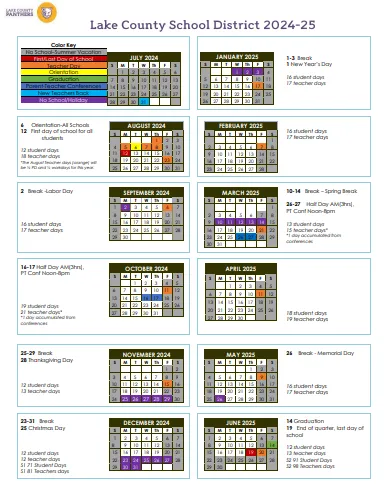 Lake County Illinois Schools Calendar