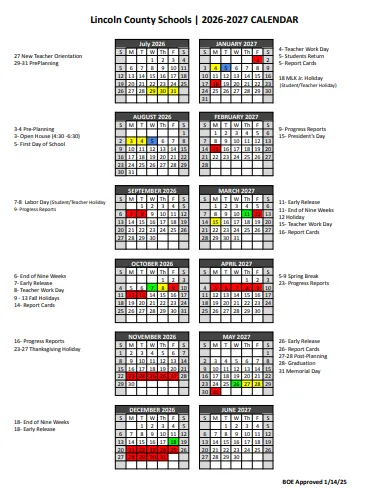 Lincoln County Georgia Schools Calendar