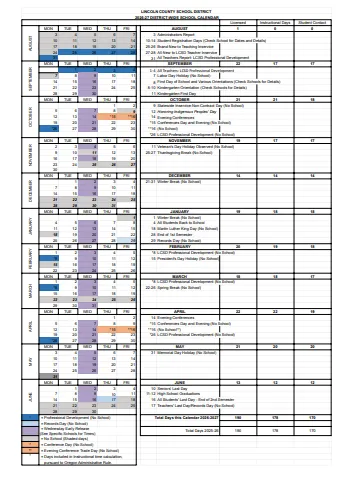 Lincoln County Idaho Schools Calendar