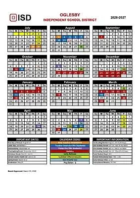 Ogle County Illinois Schools Calendar