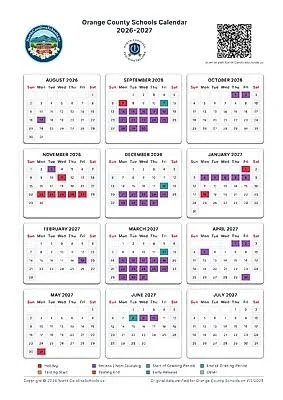 Orange County California Schools Calendar