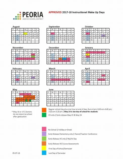 Peoria County Illinois Schools Calendar