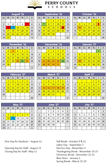 Perry County Arkansas Schools Calendar