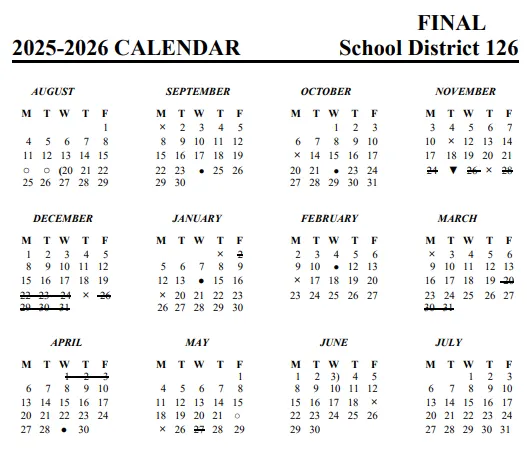 Piatt County Illinois Schools Calendar