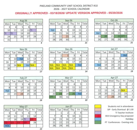 Pike County Illinois Schools Calendar