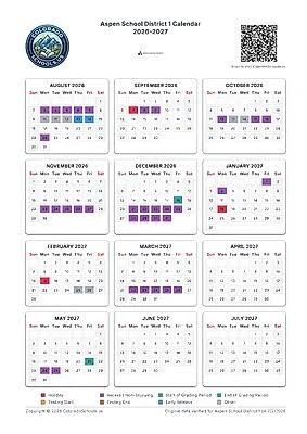 Pitkin County Colorado Schools Calendar