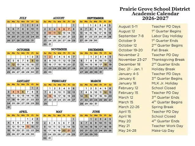 Prairie County Arkansas Schools Calendar