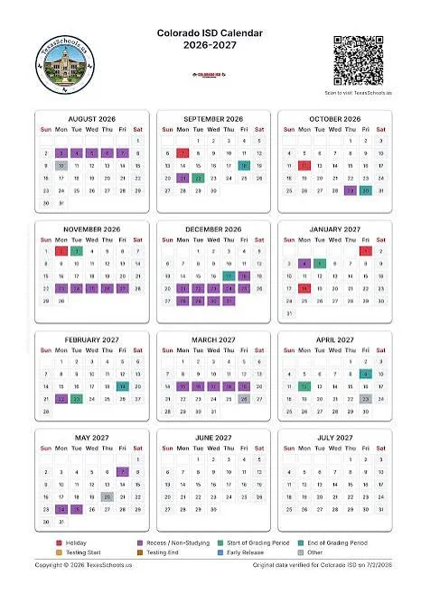Prowers County Colorado Schools Calendar