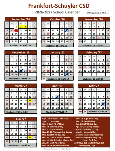 Schuyler County Illinois Schools Calendar