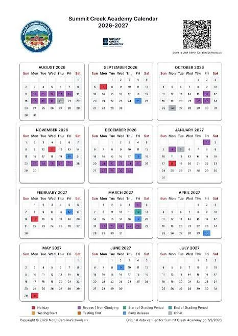 Summit County Colorado Schools Calendar