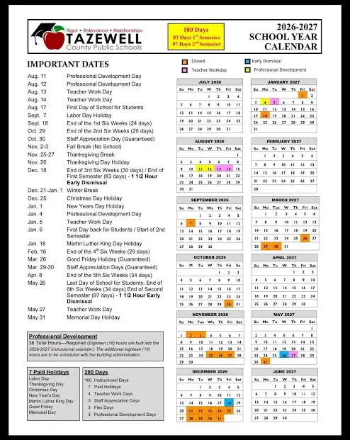 Tazewell County Illinois Schools Calendar