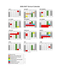 Tuolumne County California Schools Calendar