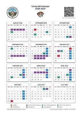 Trinity CountyCalifornia Schools Calendar