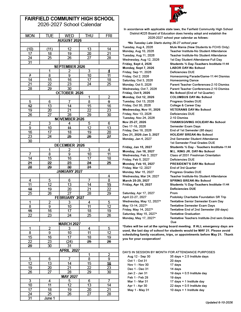 Wayne County Illinois Schools Calendar